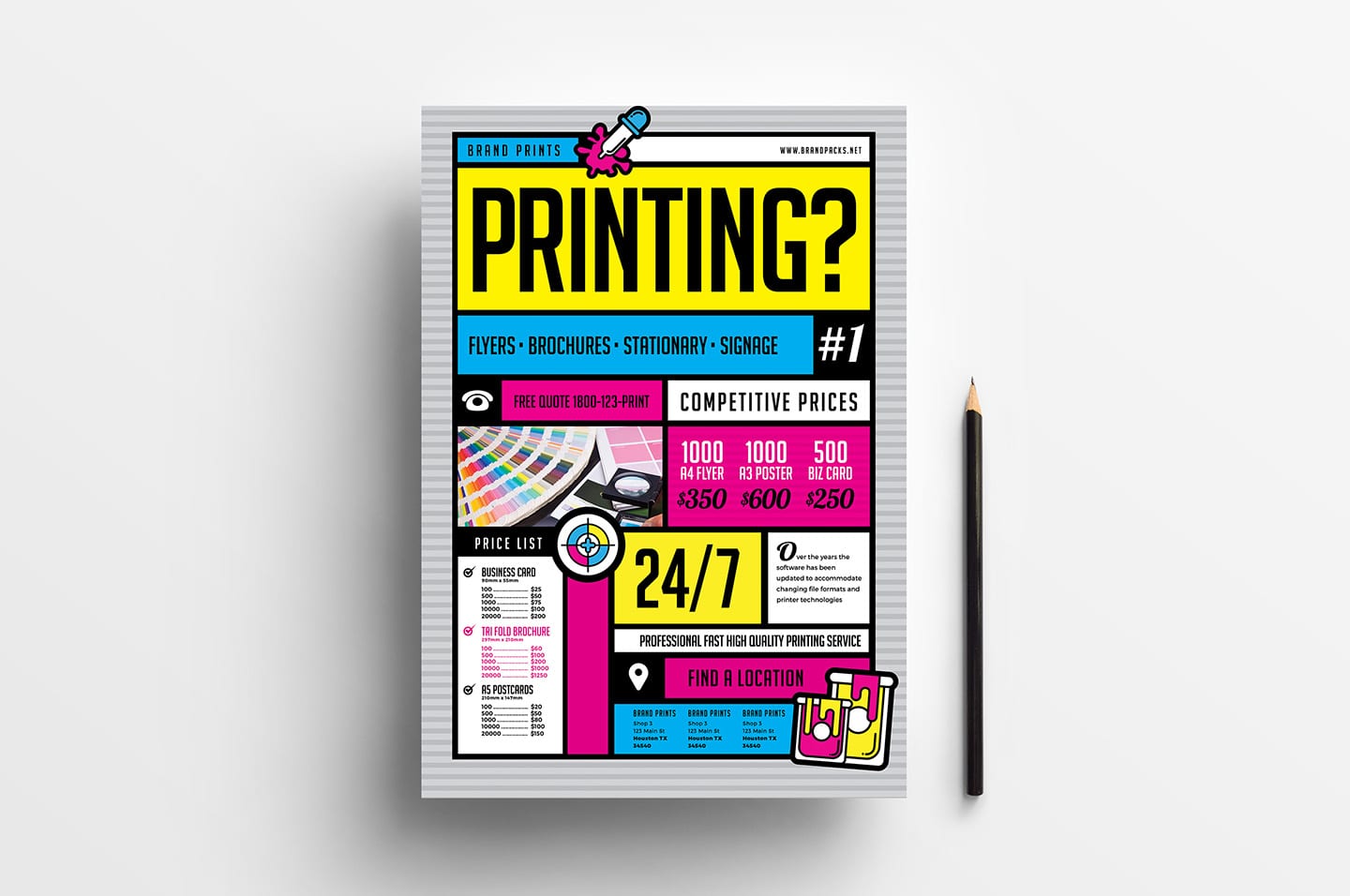 Free Print Shop Templates for Local Printing Services - BrandPacks