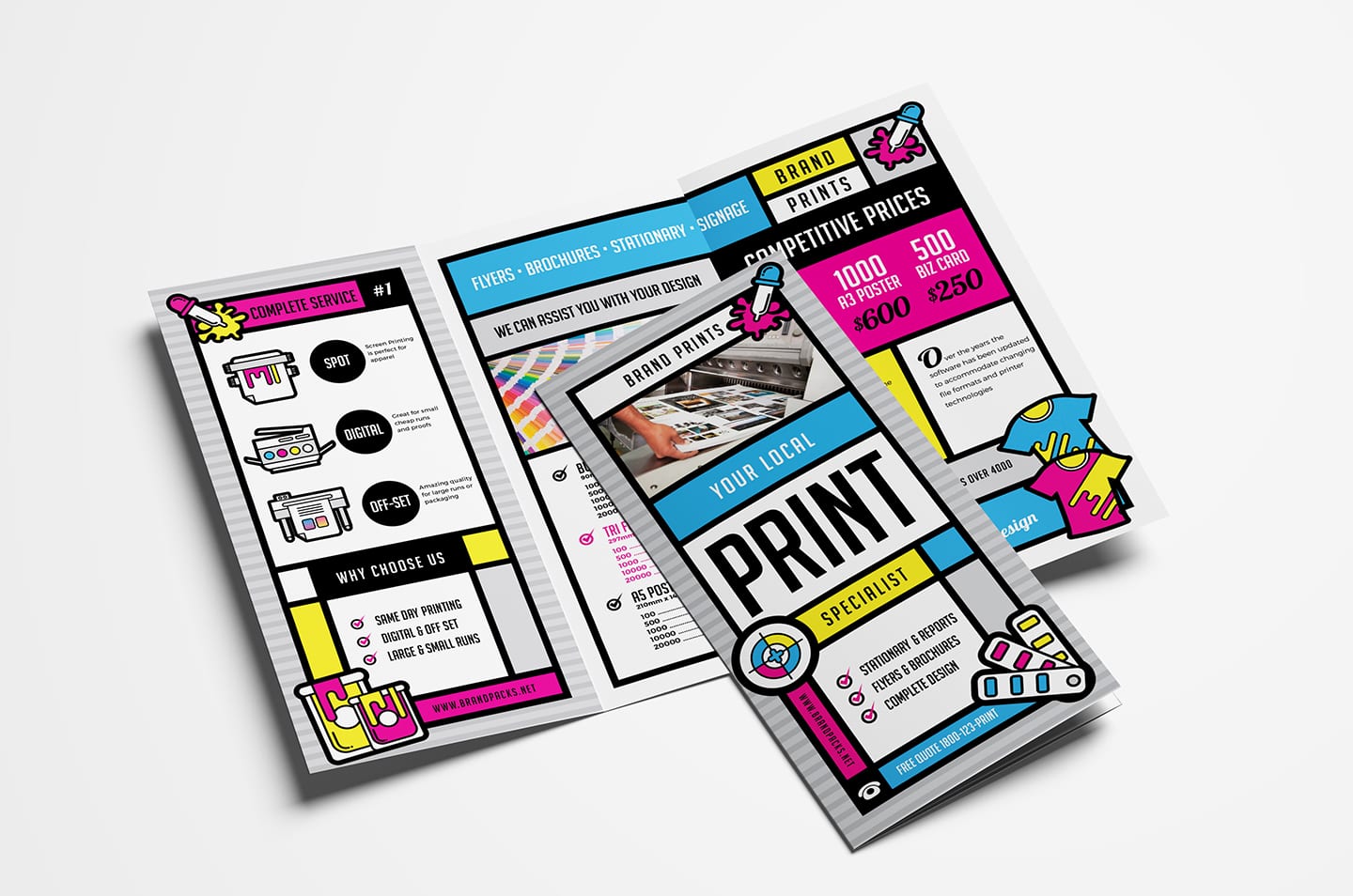 Free Print Shop Templates for Local Printing Services - BrandPacks
