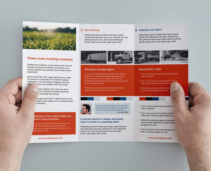 Free Trifold Brochure Template for Photoshop & Illustrator