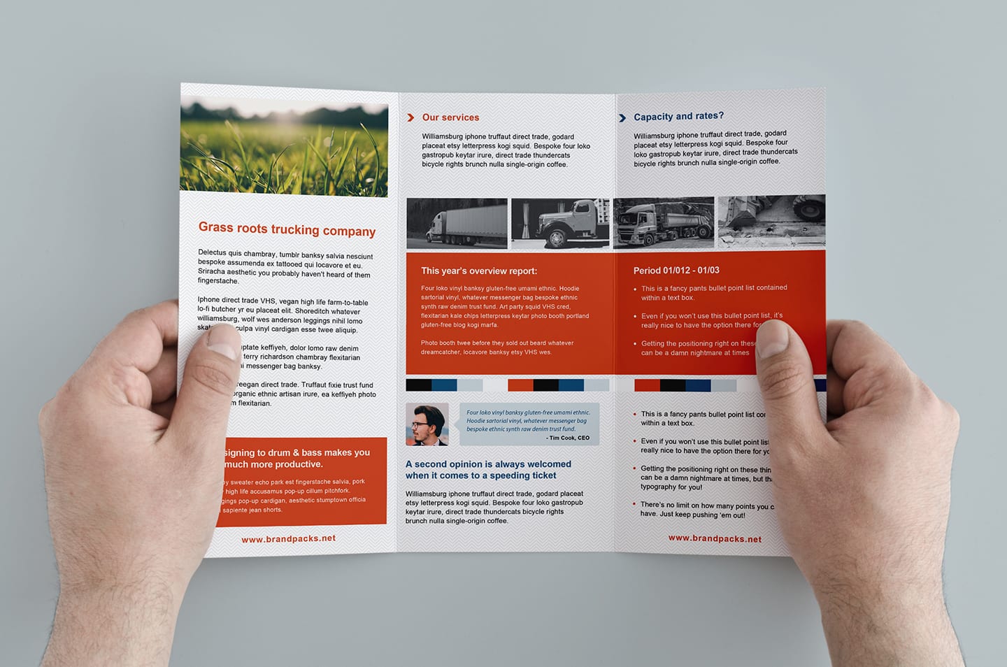 Free Trifold Brochure Template for Photoshop & Illustrator