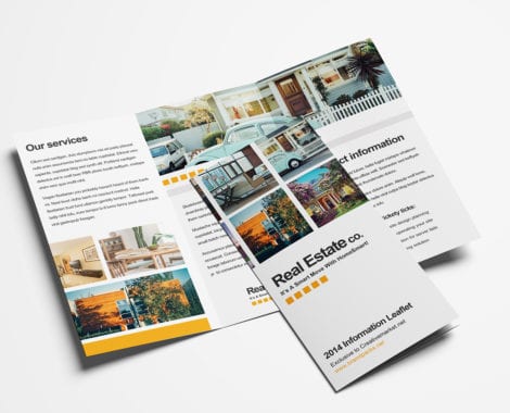 Free Real Estate Trifold Brochure Template
