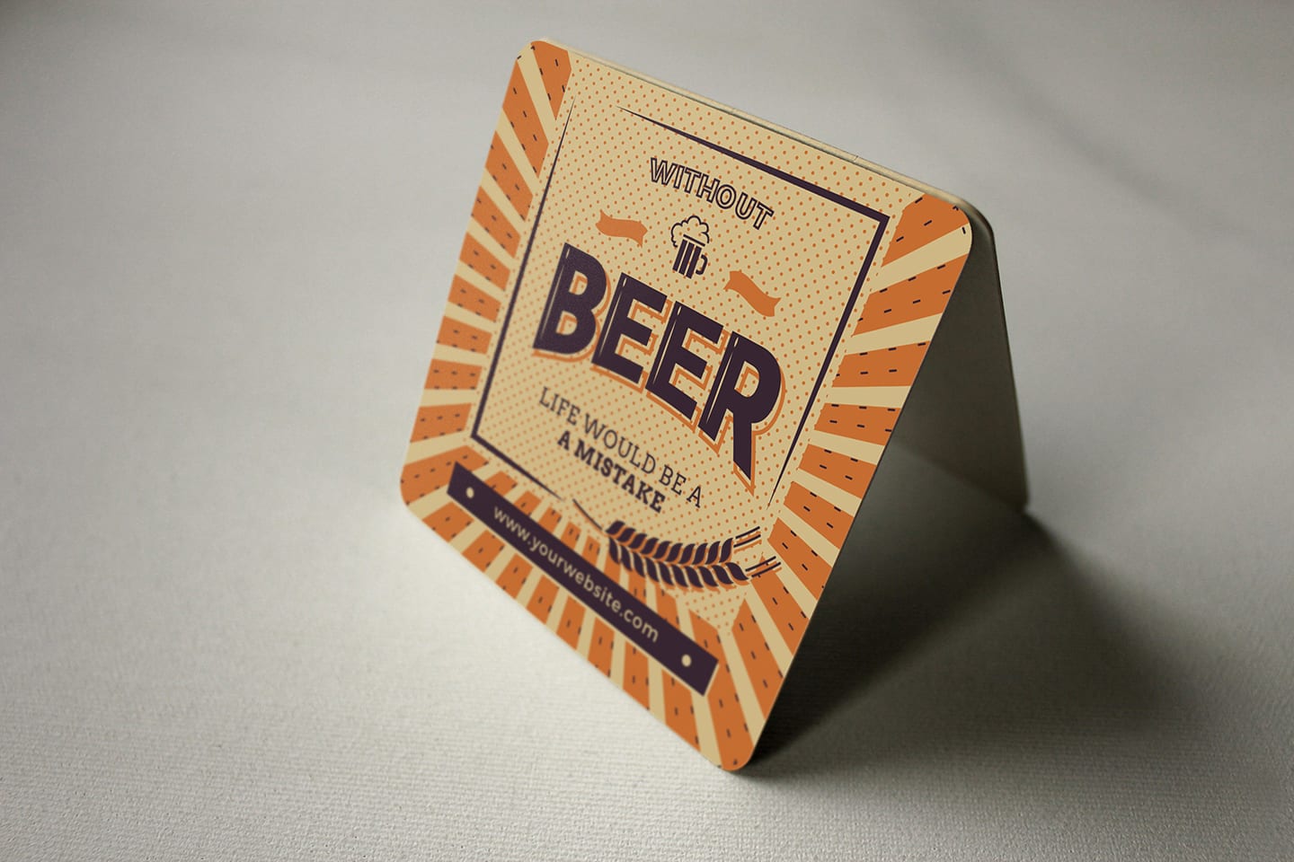 Free Beer Coaster Templates for & Illustrator BrandPacks