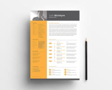 Free CV Template in PSD & Vector