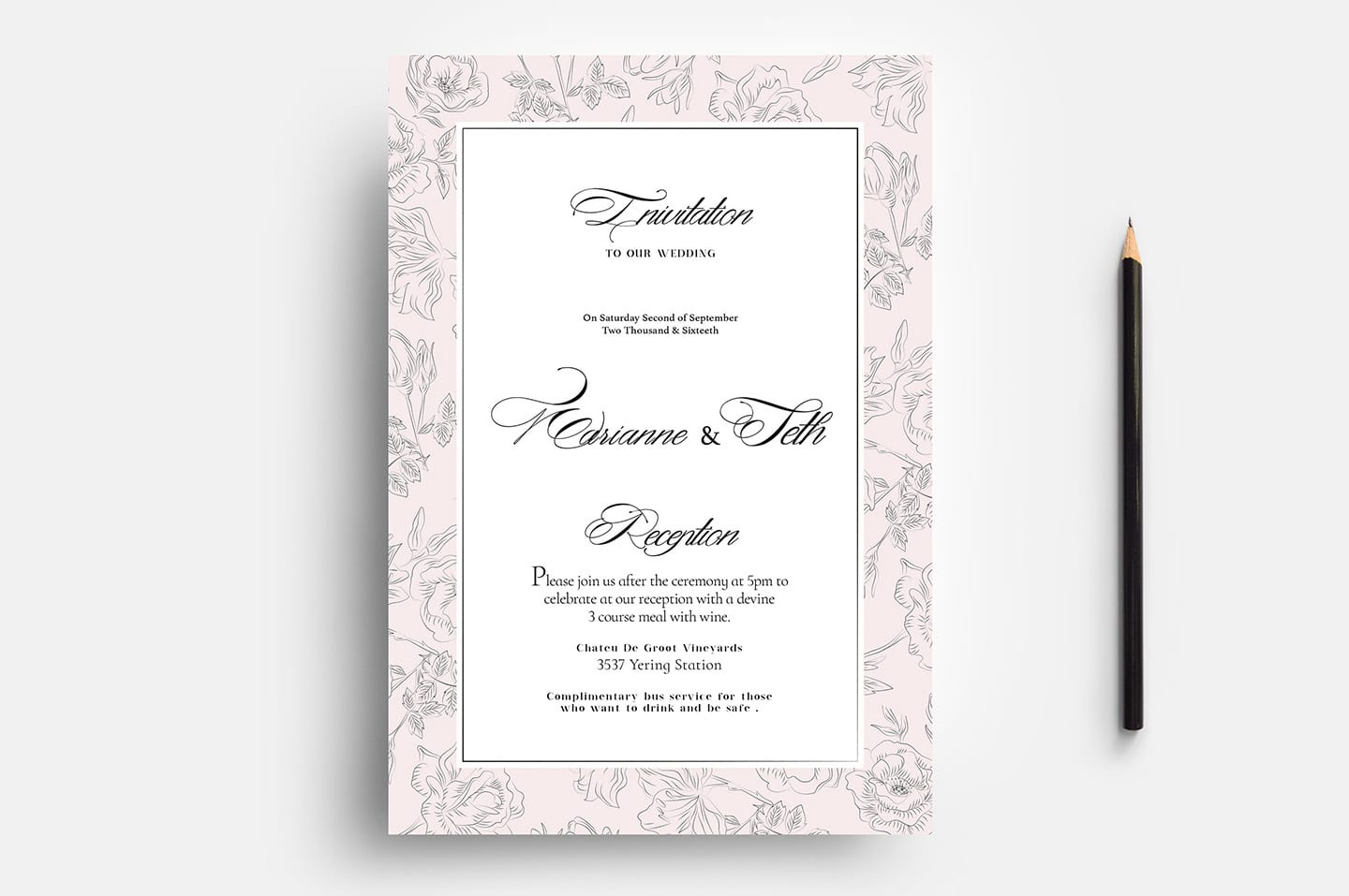 Free Wedding Stationery Templates for Photoshop & Illustrator Pertaining To Wedding Card Size Template