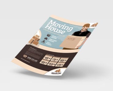 Free Moving House Poster Template