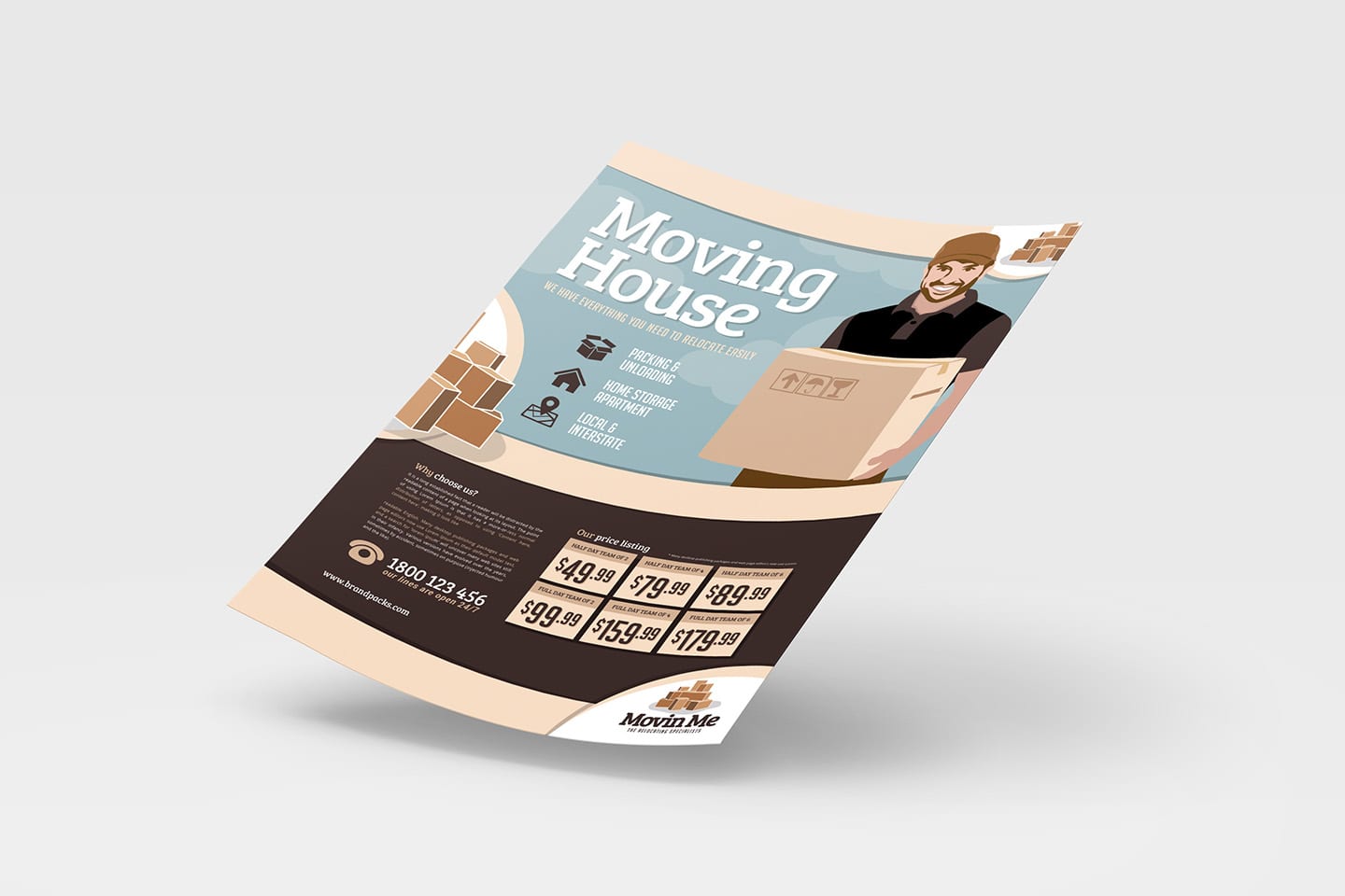 Free Moving House Poster Template for Photoshop & Illustrator Pertaining To Free Moving House Cards Templates