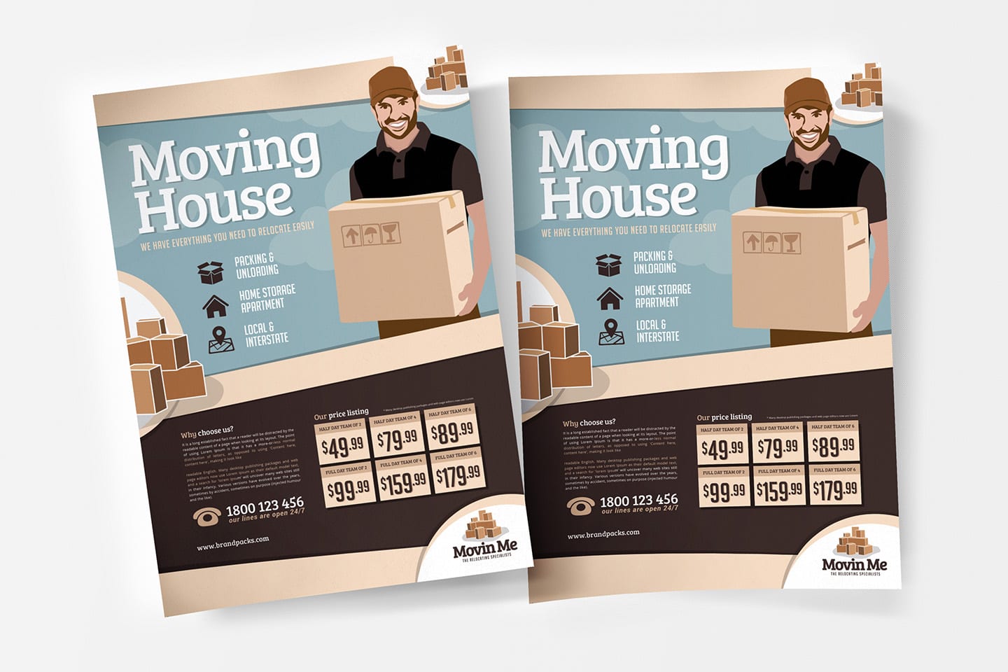 Free Moving House Poster Template for Photoshop & Illustrator Within Free Moving House Cards Templates