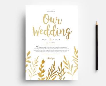 Free Watercolour Wedding Invitation Template