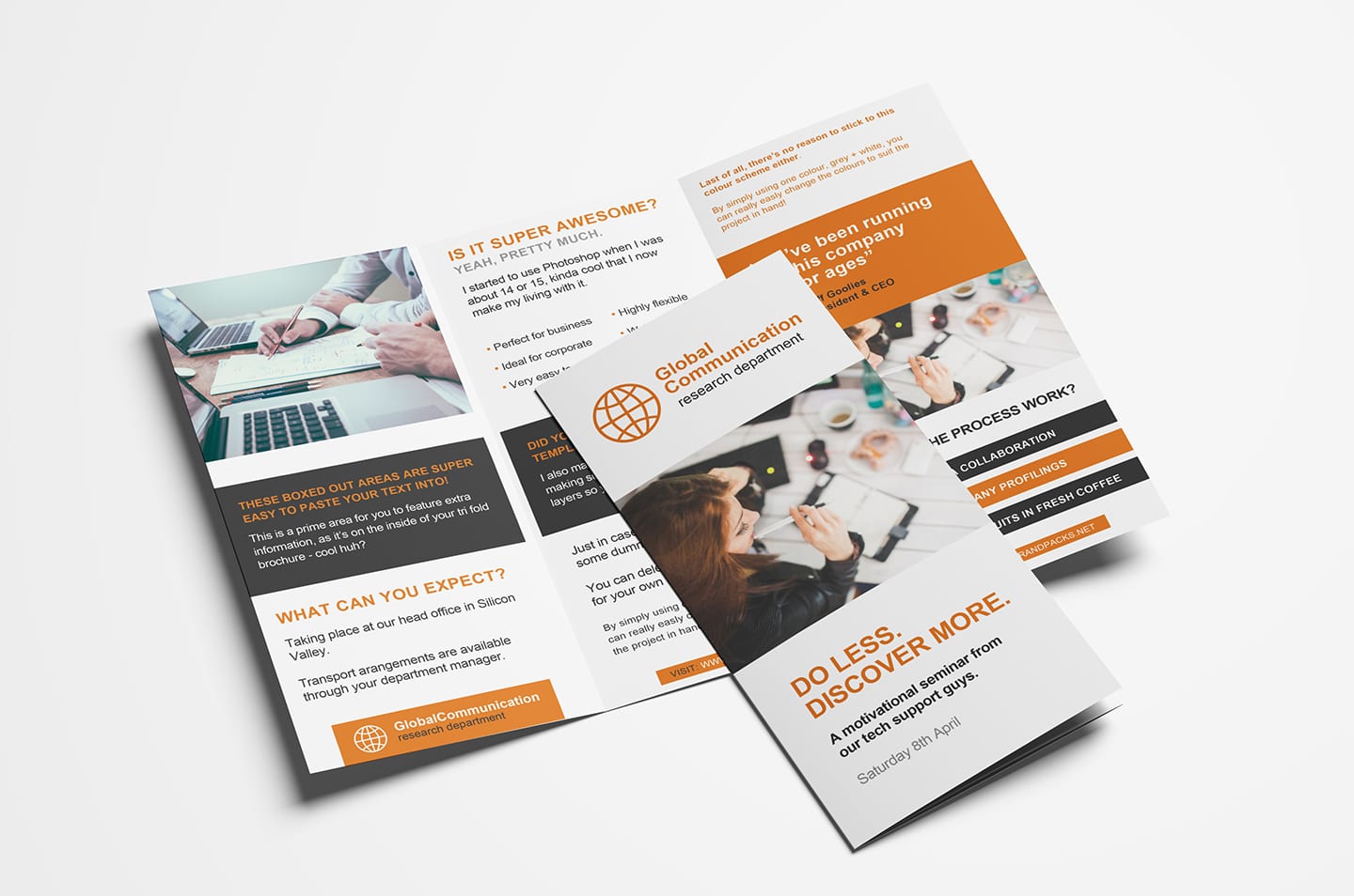 Free 22-Fold Brochure Template for Photoshop & Illustrator - BrandPacks Intended For Free Tri Fold Business Brochure Templates