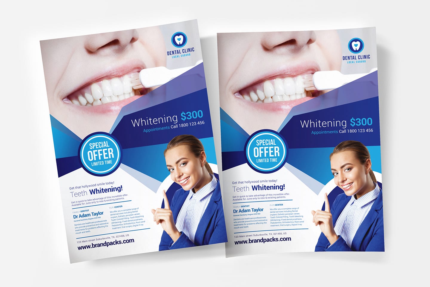 Free Dental Clinic Poster Template - PSD, Ai & Vector - BrandPacks
