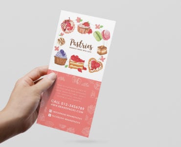 Free Bakery DL Rack Card Template