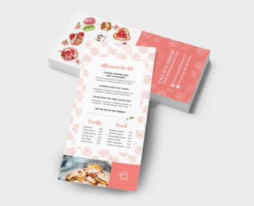 Free Bakery DL Rack Card Template