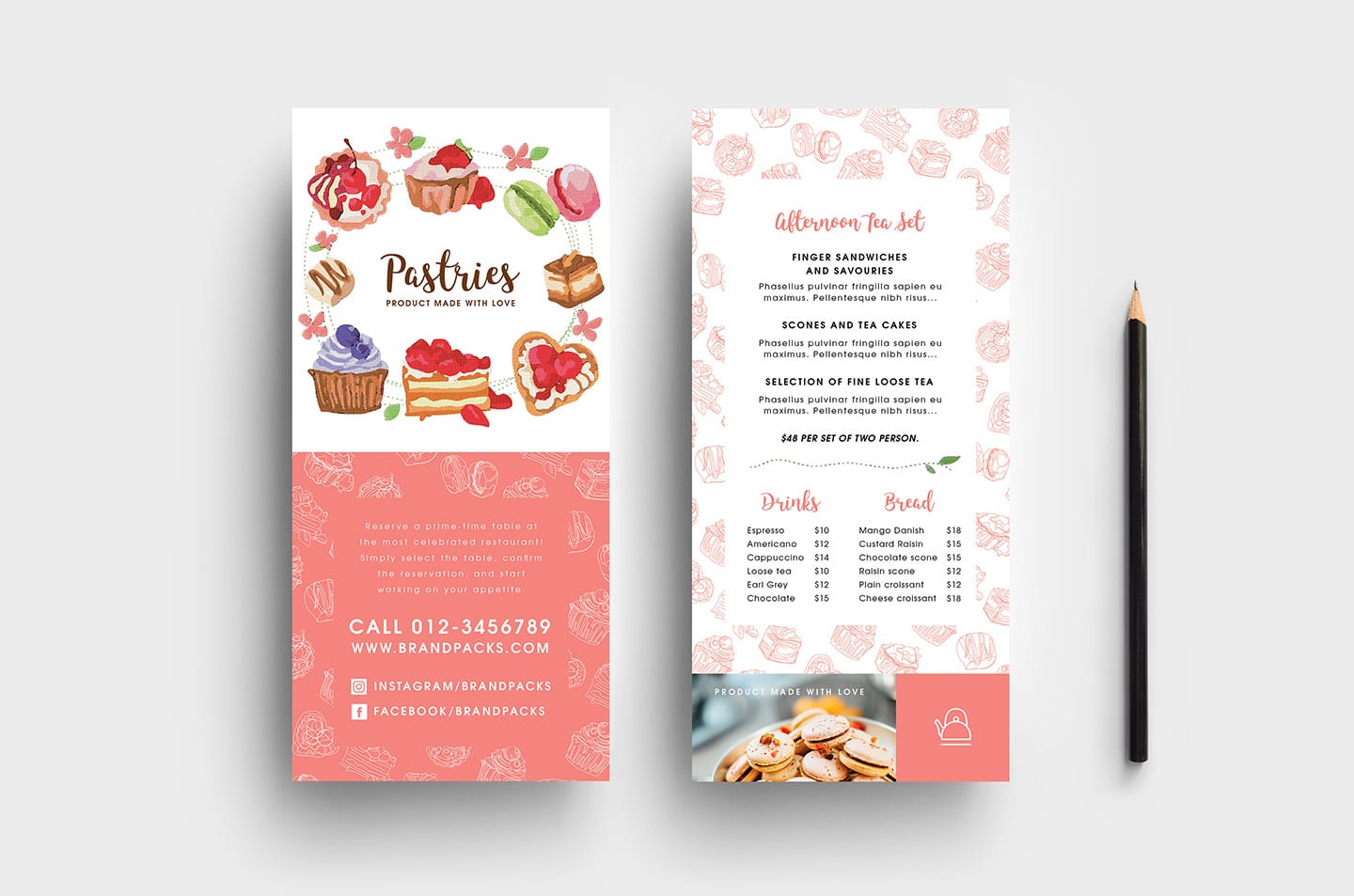Free Bakery DL Card Template