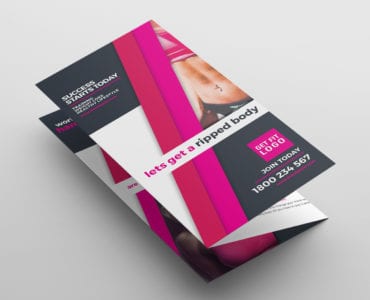 Free Gym / Fitness Trifold Brochure Template