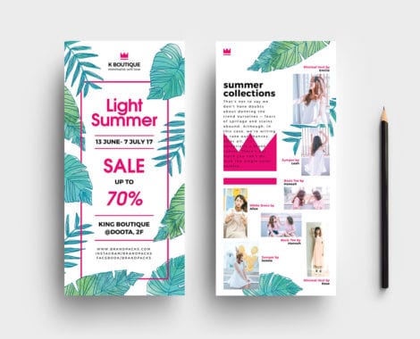 Free Summer Fashion Flyer Template