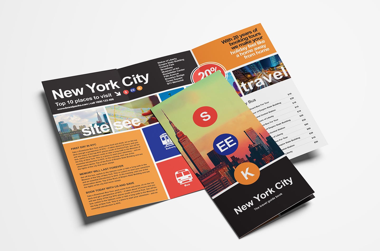Free Travel Trifold Brochure Template For Photoshop Illustrator Brandpacks