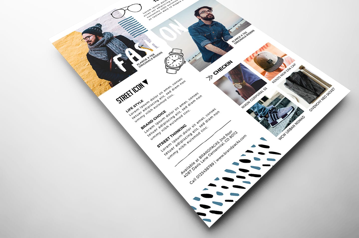 Free Fashion Flyer Template for Photoshop & Illustrator - BrandPacks Throughout Fashion Flyers Templates For Free