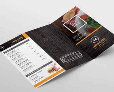 Free Trifold Menu Template for Photoshop & Illustrator