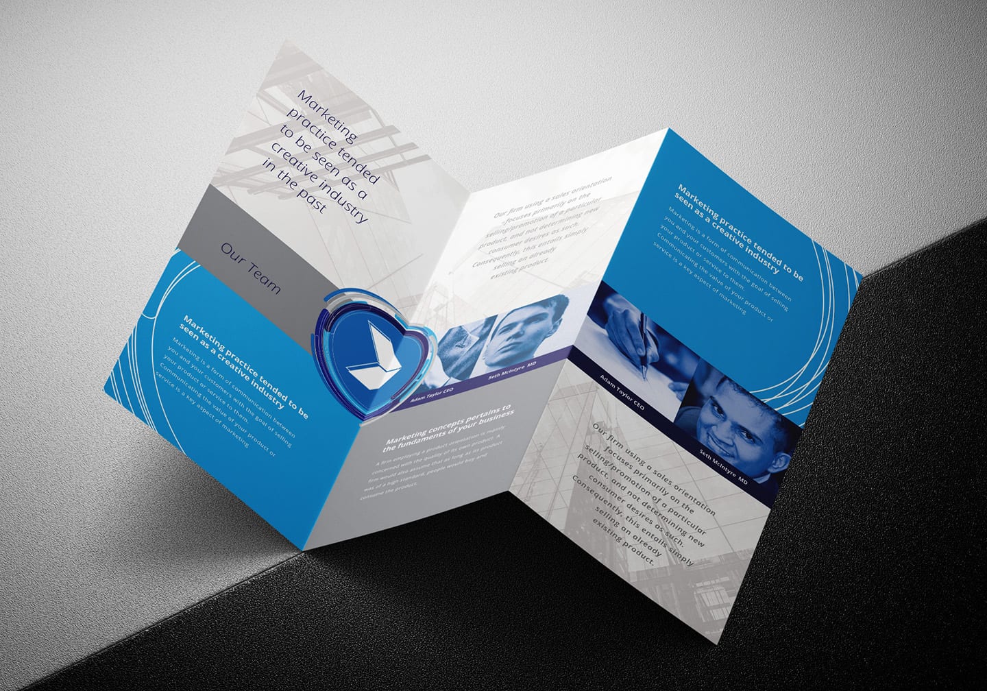  Free  Multipurpose Trifold Brochure  Template  for Photoshop 