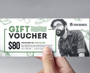 Free Gift Voucher Template for Photoshop