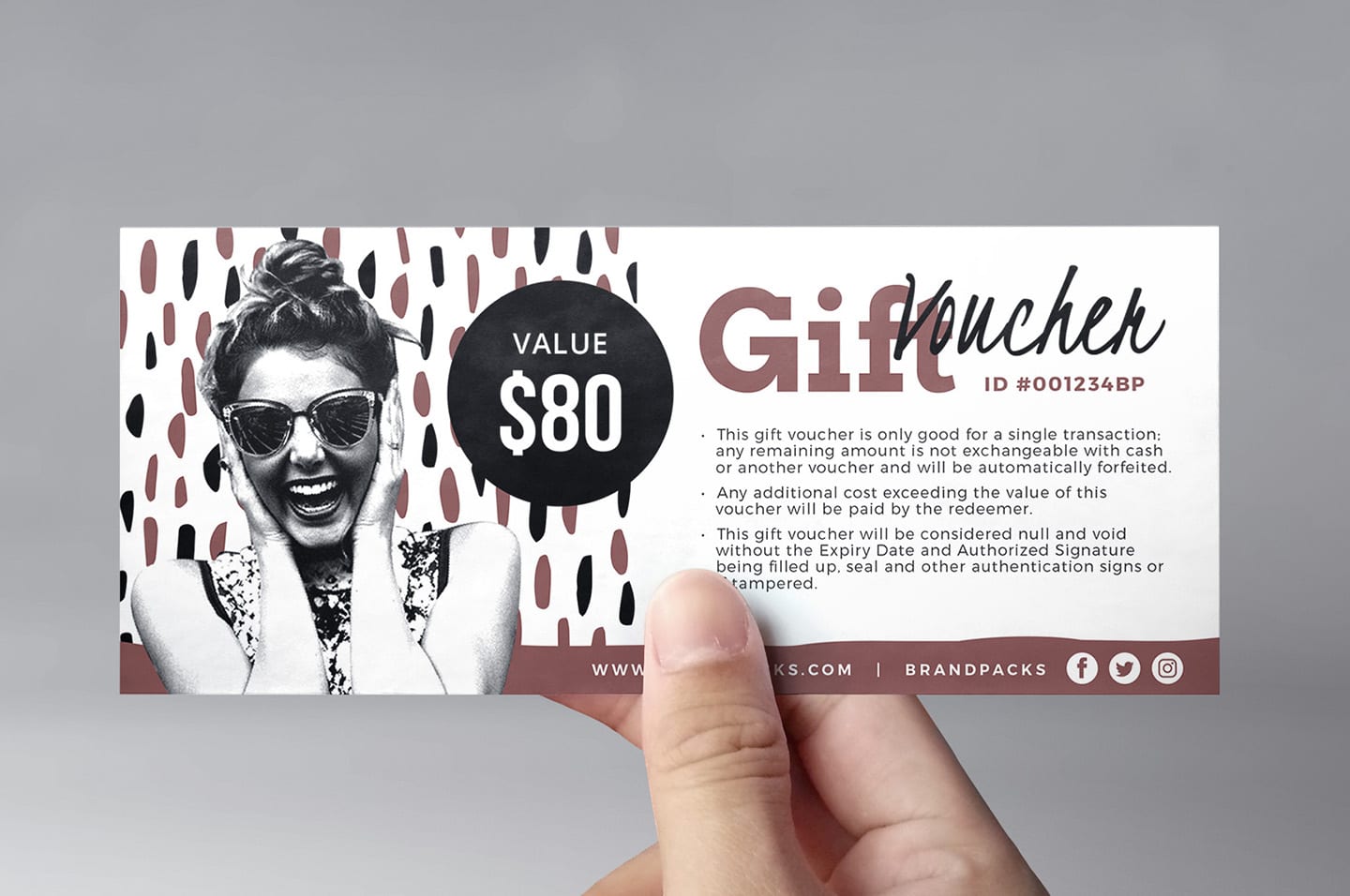 Free Gift Voucher Templates (PSD & Ai) - BrandPacks Regarding Gift Card Template Illustrator