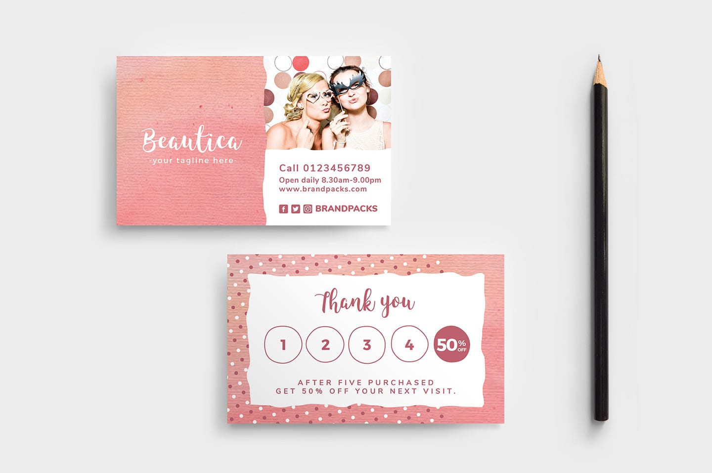 Free Loyalty Card Templates - PSD, Ai & Vector - BrandPacks Intended For Customer Loyalty Card Template Free