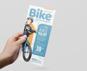 Free Kid's Cycling Rack Card Template