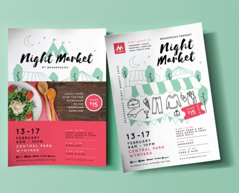 Free Night Market Poster Templates