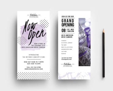 Free Grand Opening Rack Card Template
