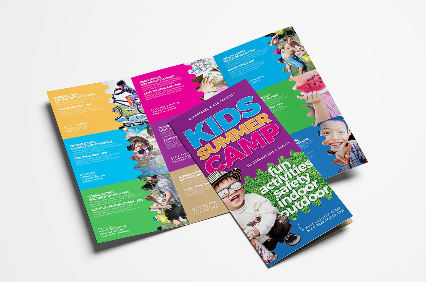 Free Kid S Camp Flyer Brochure Template In Psd Ai Vector Brandpacks