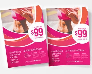 Free Female Fitness Poster Templates