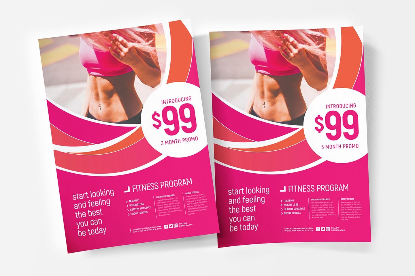 Free Female Fitness Poster Templates