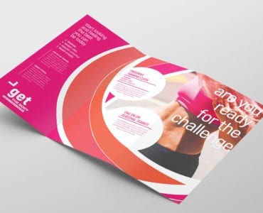 Free Female Fitness Tri-Fold Brochure Template