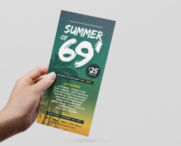 Free Summer Party DL Rack Card Template