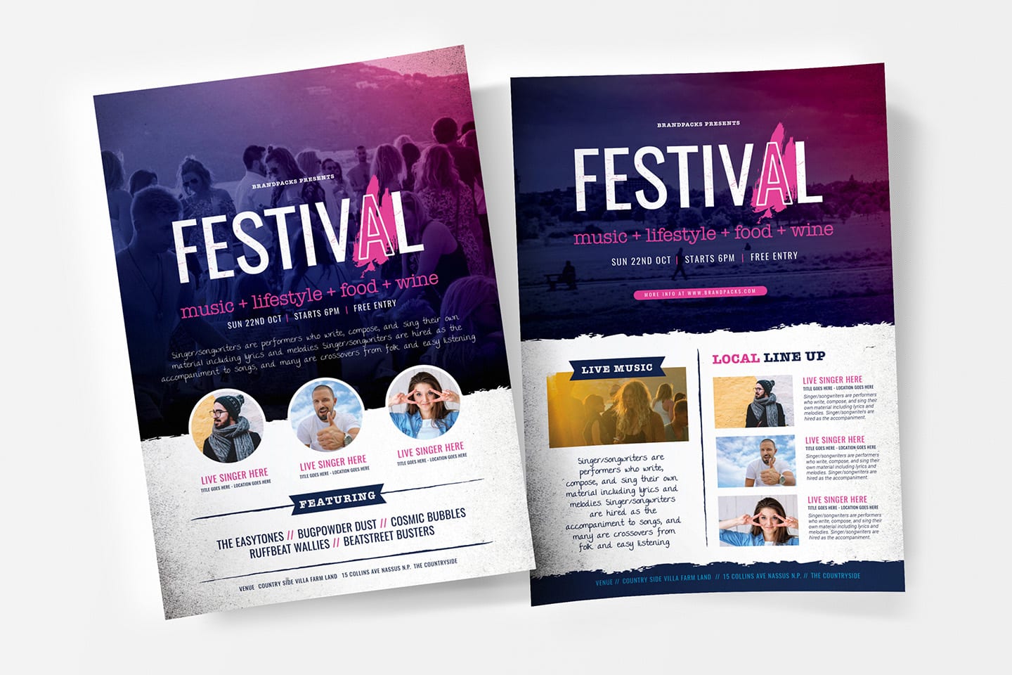 Free Festival / Concert Flyer Templates - PSD, Ai & Vector Inside Concert Flyer Template Free