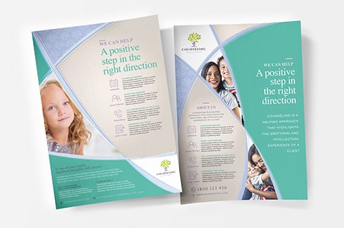 A4 Counselling Service Advertisement Templates