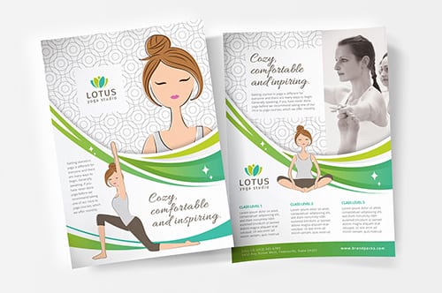 A4 Yoga Studio Poster / Advertisement Templates