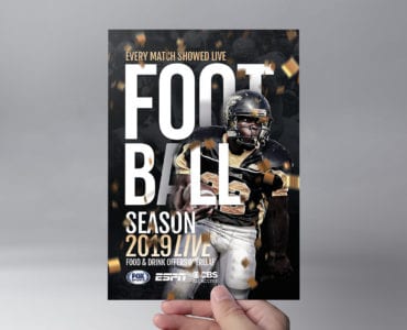 Free American Football Flyer Template Front