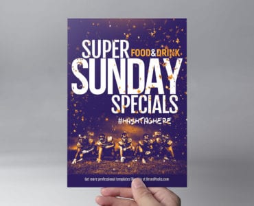 Free Super Sunday Flyer Template Front