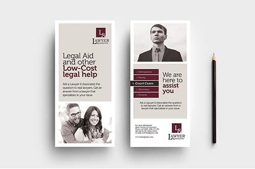 Law Firm DL Rack Card Template