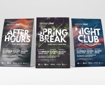Free Nightclub Table Tent Templates in PSD & Vector