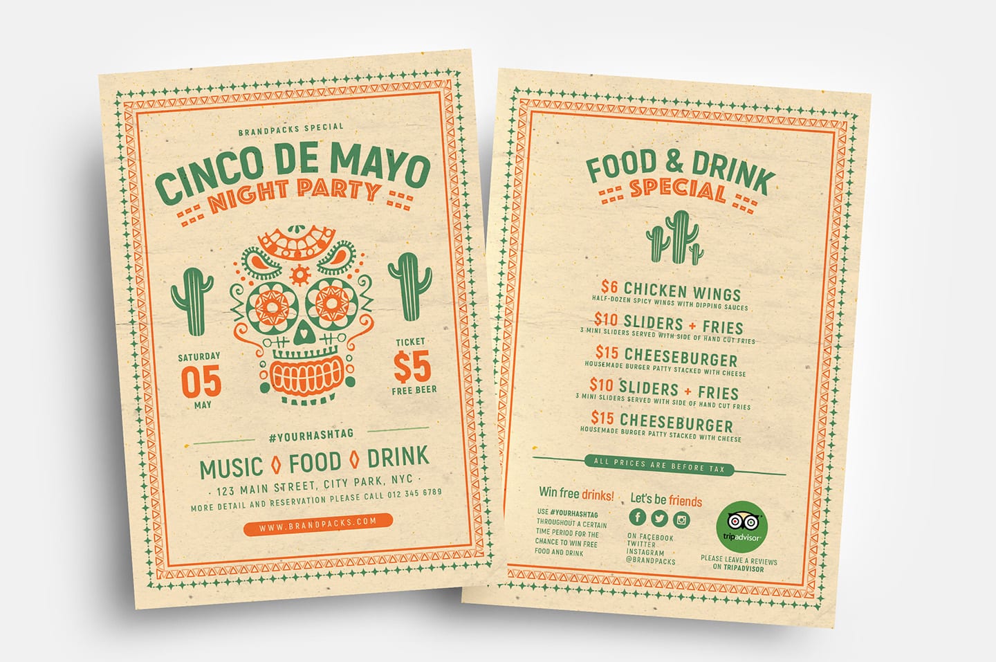 Free Cinco De Mayo Flyer Template BrandPacks