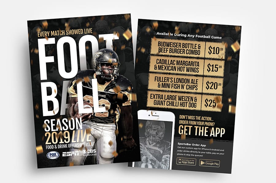Free American Football Flyer Template