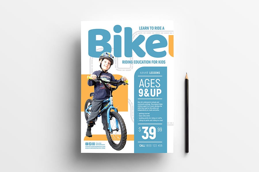Free Kid's Cycling Flyer Template