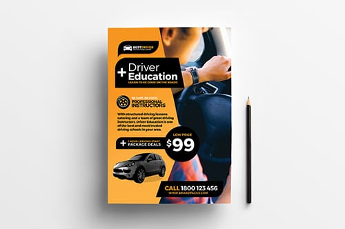Free Driving School Poster Templates
