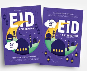 Free Eid Flyer Templates in PSD & Vector