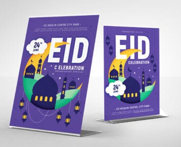 Free Eid Table Tent Templates in PSD & Vector