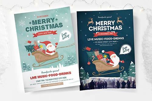 Merry Christmas Poster Templates