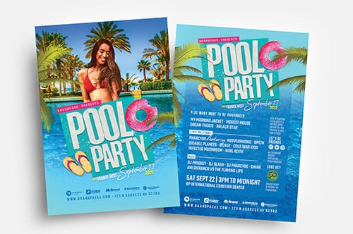 Pool Party Flyer Templates