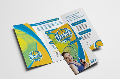 Tennis Tri-Fold Brochure Template